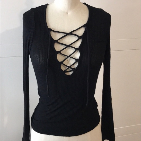 Urban Outfitters Tops - Urban outfitters project social lace up t shirt Urban Outfitters Tops - Urban outfitters project social lace up t shirt